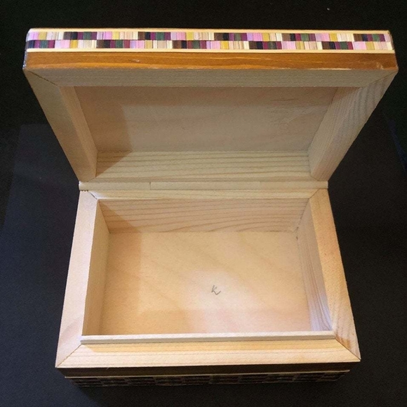 USSR Vintage Wooden Multi Color Trinket Box - Picture 6 of 7